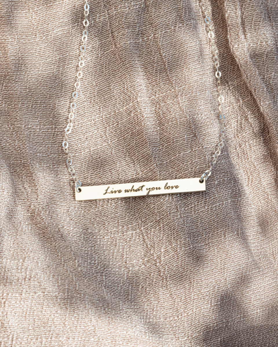 Custom Name Bar Necklace