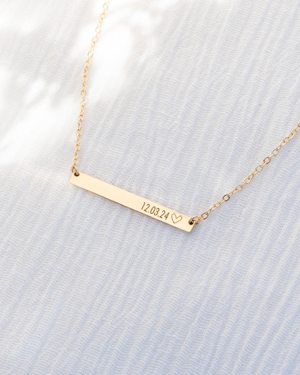 Custom Name Bar Necklace