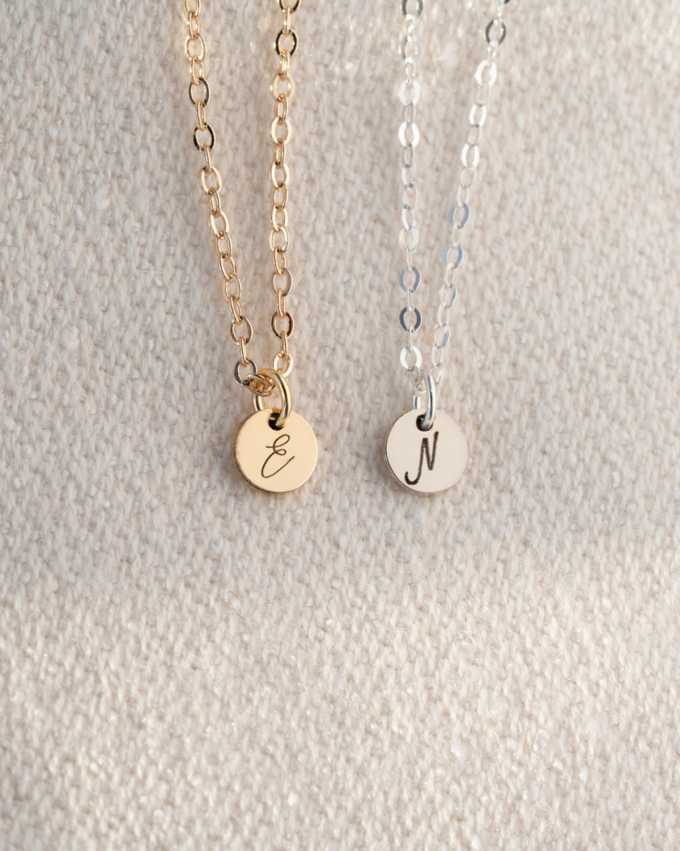 Personalized Disk Necklace - 6mm