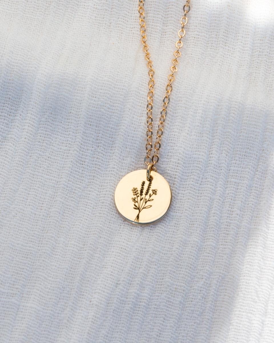 Birth Flower Personalized Necklace