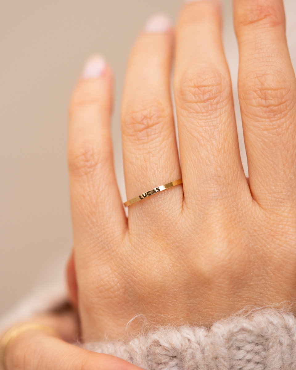 Personalized Stacking Ring - 2mm