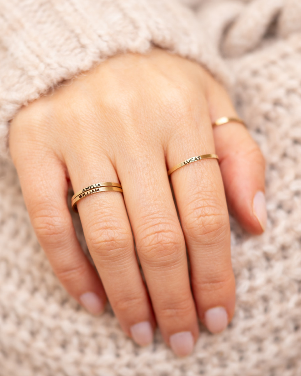Personalized Stacking Ring - 2mm