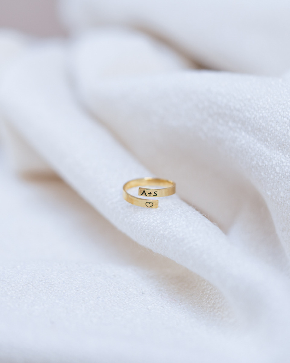Wrapped Personalized Band Ring - 3mm