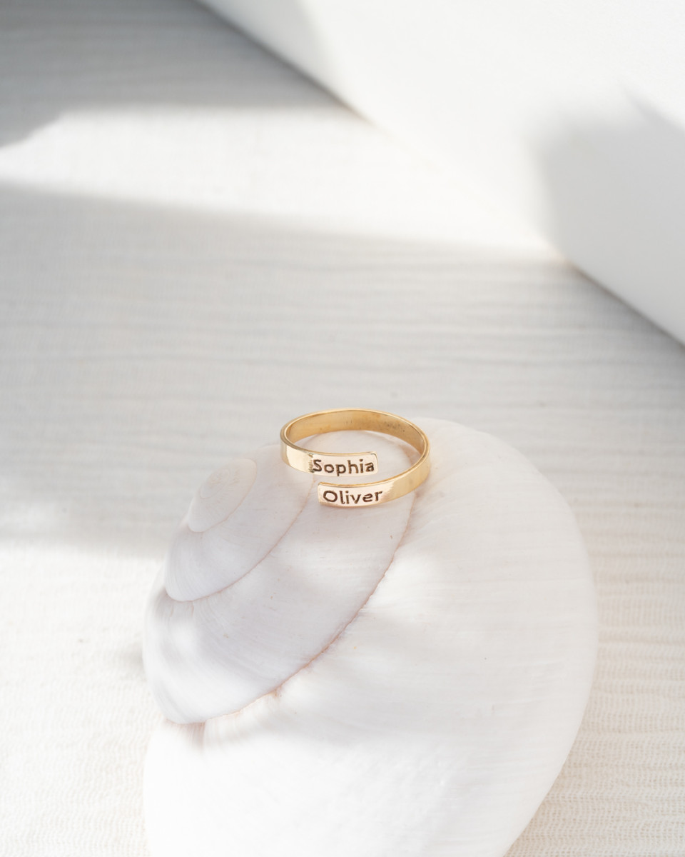 Wrapped Personalized Band Ring - 3mm