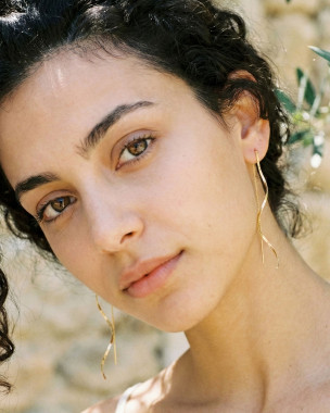 Χρυσά περαστά σκουλαρίκια υποαλλεργικά