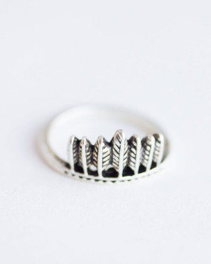 Ρυθμιζόμενο δαχτυλίδι κορώνα σε φυλετικό σχέδιο από ανοξείδωτο ατσάλι IANASSA, αδιάβροχο και υποαλλεργικό