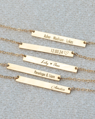 Custom Name Bar Necklace