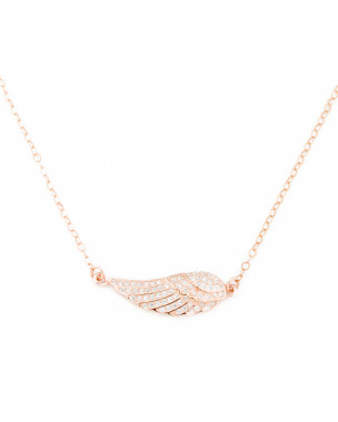 14k Roségold Engelsflügel Halskette