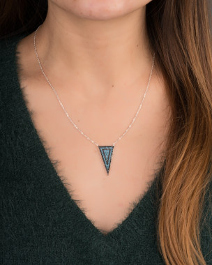 Sterlingsilber Boho Türkis Anhänger