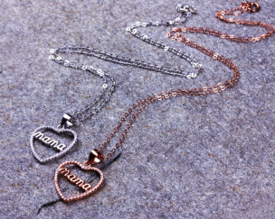 Sterlingsilber Herz Mama Kette