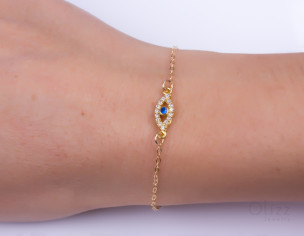 Gold Filled Evil Eye Armband