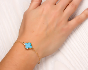 Goldgefülltes Kleeblatt Armband