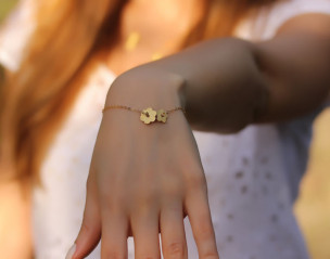Goldfilled Blumenarmband