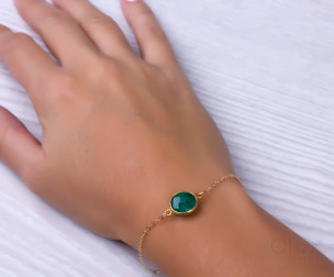14k Goldfilled Smaragdarmband