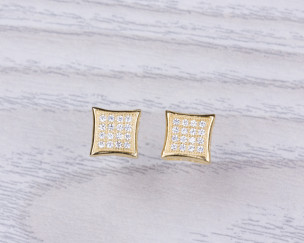 14k Goldviereckstecker