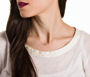 14k Gold Filled Zirkonia Auge Halskette