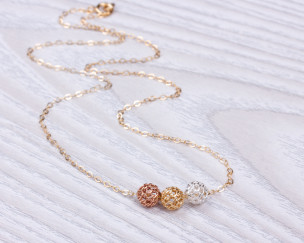 Collier Plaqué Or Nœud Superposé