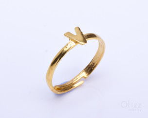 Goldbuchstaben Ring personalisierter