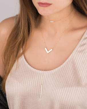 14k Goldfilled Y-Kettenanhänger
