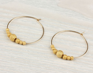 14k Gold Creolen breit
