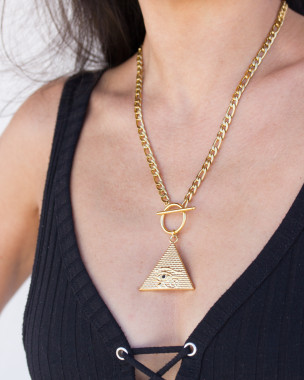 Goldene Eye of Ra Halskette