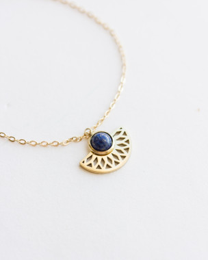 Collana Lapislazzuli Boho Oro 14k