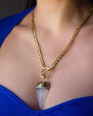 Collier Chunky Plaqué Or Flèche