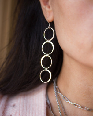 Orecchini Cerchio Argento Sterling