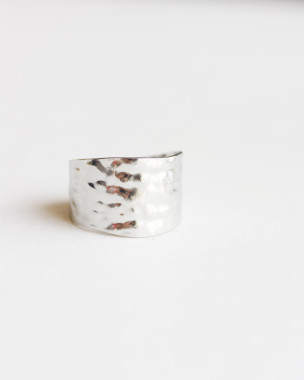 Bague Argent Martelée