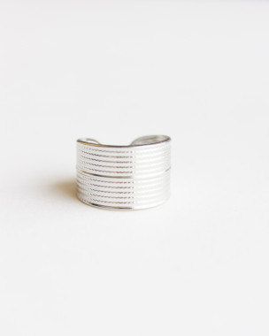 Anello Regolabile Argento Chunky