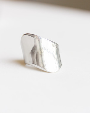 Silber breiter Bandring