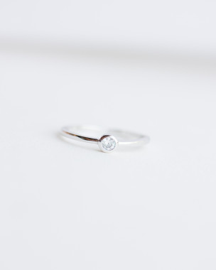 Sterlingsilber Solitärring