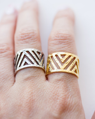 Gold Plattierter Boho Bandring