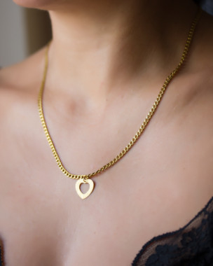 Goldkette Herz Anhänger