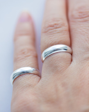 Sterlingsilber Bandring schlicht