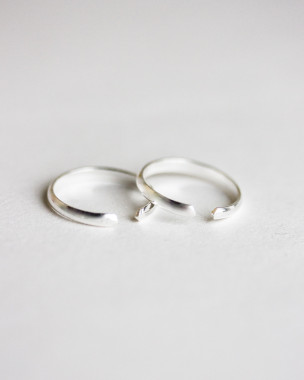 Bague Fine Argent Ajustable