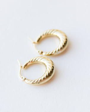 Edelstahl Gold Creolen Klein