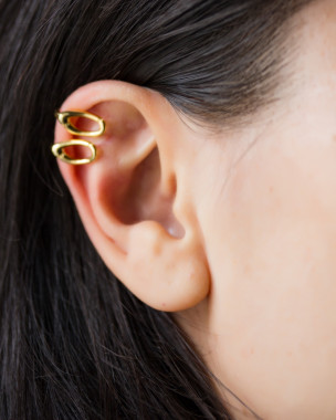 14k Gold Boho Helix Ohrmanschetten