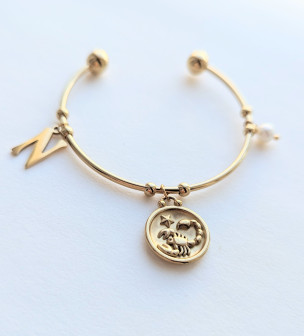 Gold Cuffarmband Zodiac