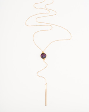 Stone Lariat Necklace