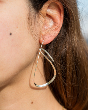 Long Silver Earrings