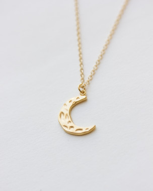 Colgante Luna Oro 14k