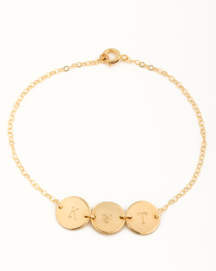 Bracelet Plaqué Or Initial