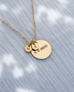 Personalized Disk Necklace - 16mm