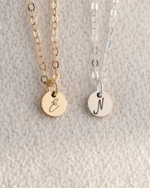 Personalized Disk Necklace Greek- 6mm