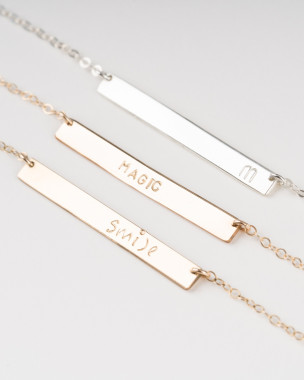 Collar Personalizado Barras Oro