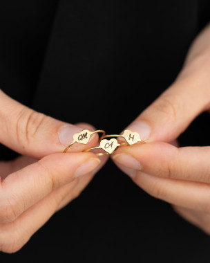 Personalized Heart Ring