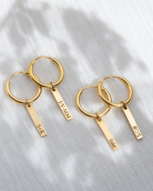 Personalized Hoop Earrings
