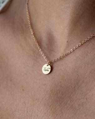 Personalized Disk Necklace Greek- 9mm