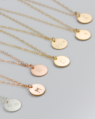 14k Gold Plättchen Halskette